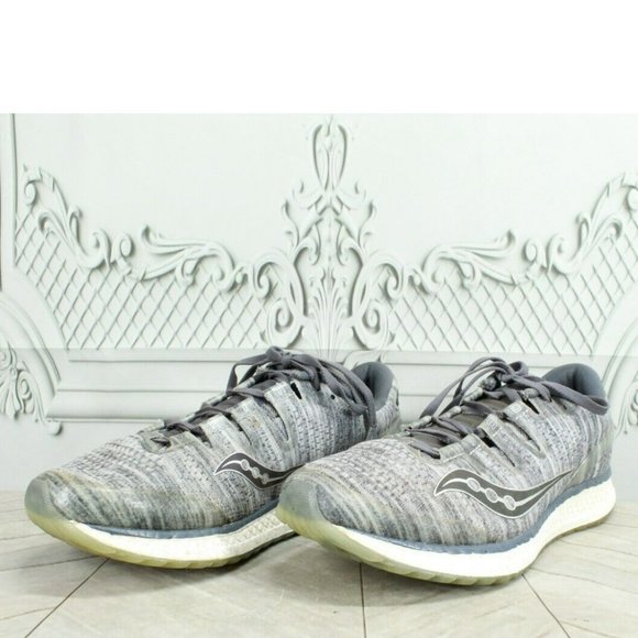 Saucony Freedom ISO 2 Gray Fabric Lace Up Running Sneakers Shoes Size 9.5 - Picture 2 of 9